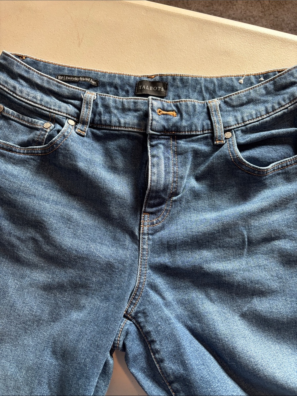 Talbots Relaxed Fit Blue Denim Jeans petite